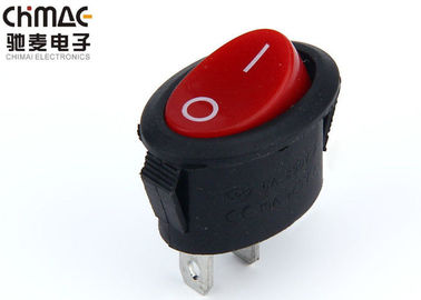 Inverseur à rappel rond de bouton rouge 16A 2 pieds de KCD1 électrique - terminal du laiton 105